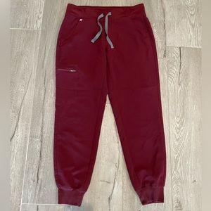 Burgundy Zamora Jogger Scrub Pants S Petite